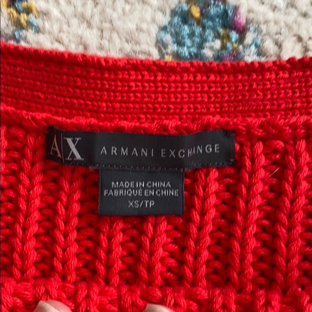 NWOT Armani Exchange crop chunky sweater - Picture 2 of 9